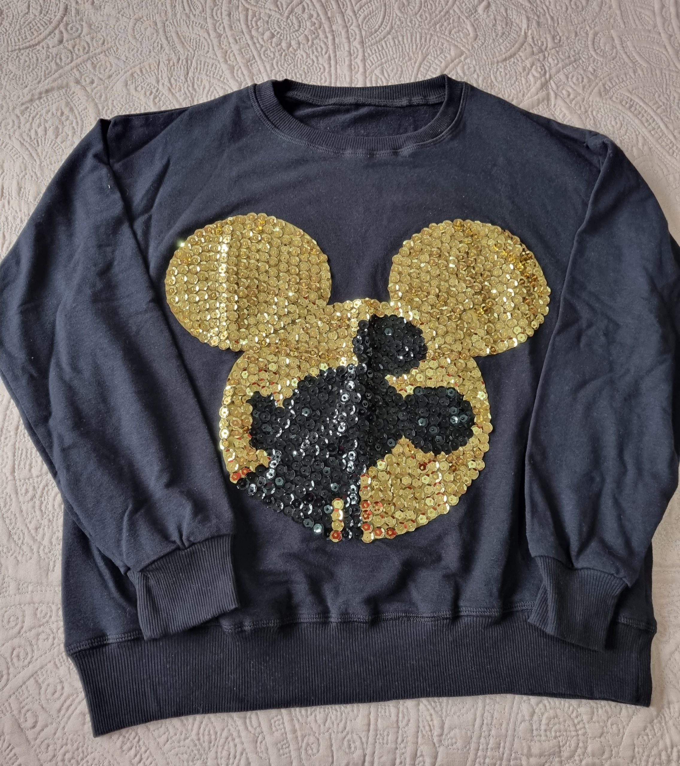 Sudadera Mickey bling dorada – Mimistrikes