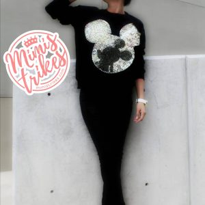 Sudadera Mickey bling plata