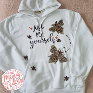 Sudadera Bee yourself blanca
