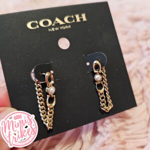 Coach Aretes CC con perla