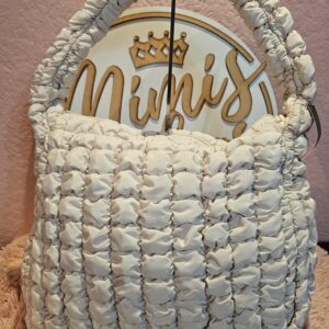 Wild Fable Tote beige capitonada