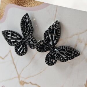Aretes Mariposa Negros