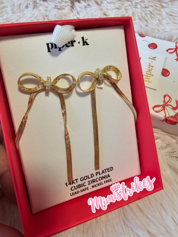 Aretes Moñito largos - Imagen 2