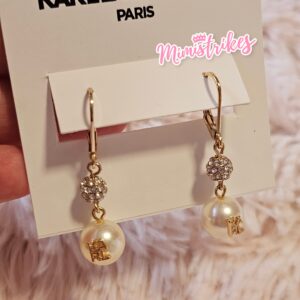 Karl Lagerfeld aretes perla