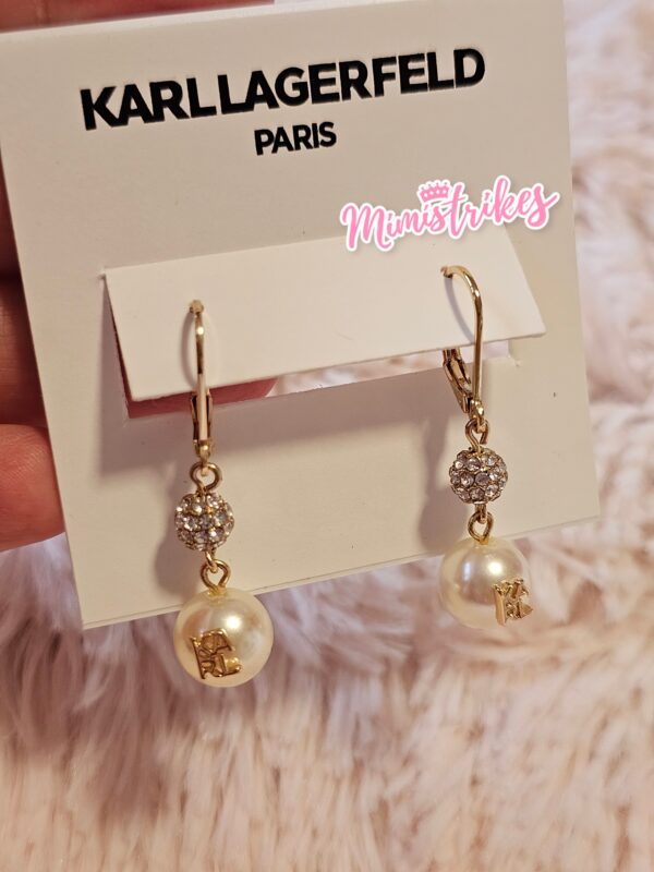 Karl Lagerfeld aretes perla