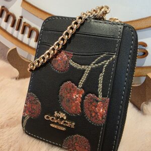 Coach - Monedero tarjetero cerezas