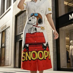 Maxivestido Snoopy flying ace unitalla