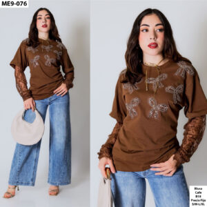 Blusa Mayela cafe unitalla