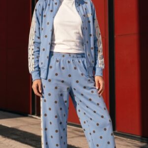 Set polka dots azul cielo - unitalla