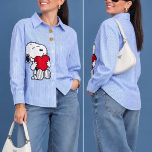 Blusa Snoopy botones unitalla