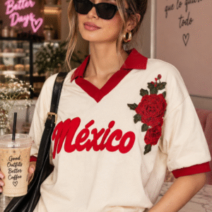 Playera tipo Polo Mexico unitalla